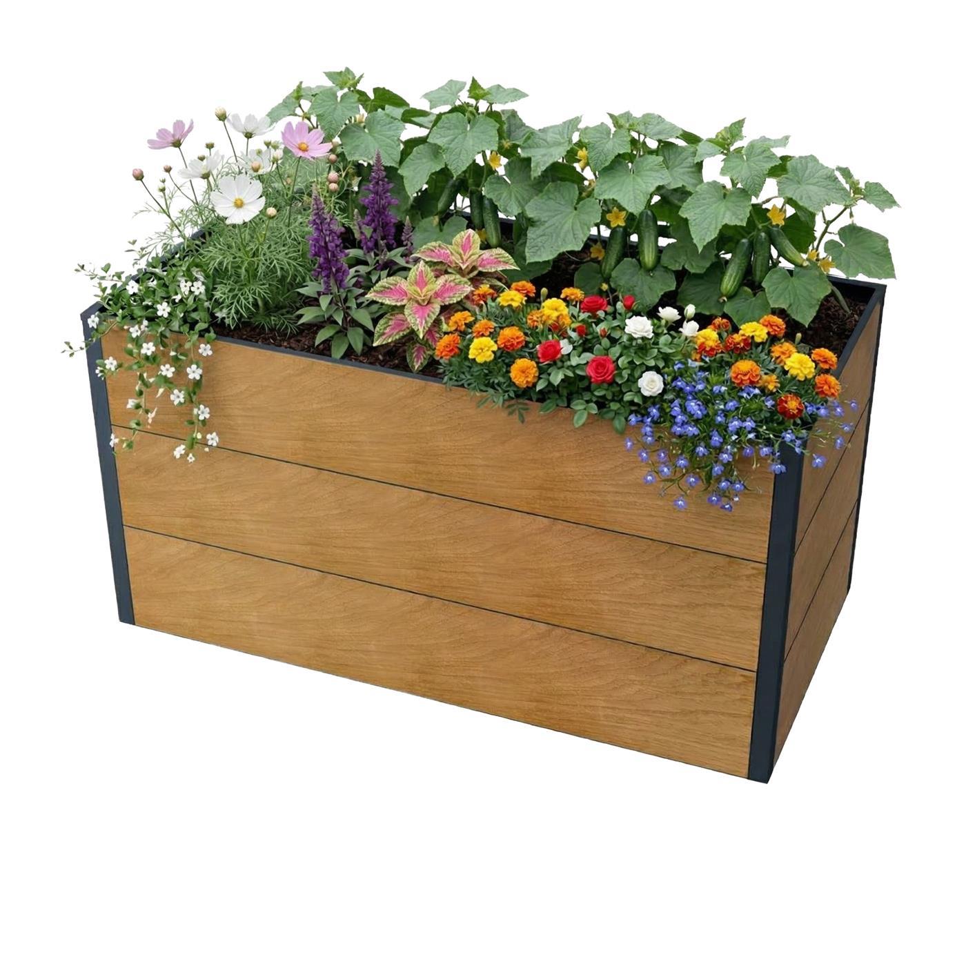 Metzler Hochbeet L für den Garten | Pulverbeschichtet | 150 x 75 x 77 cm