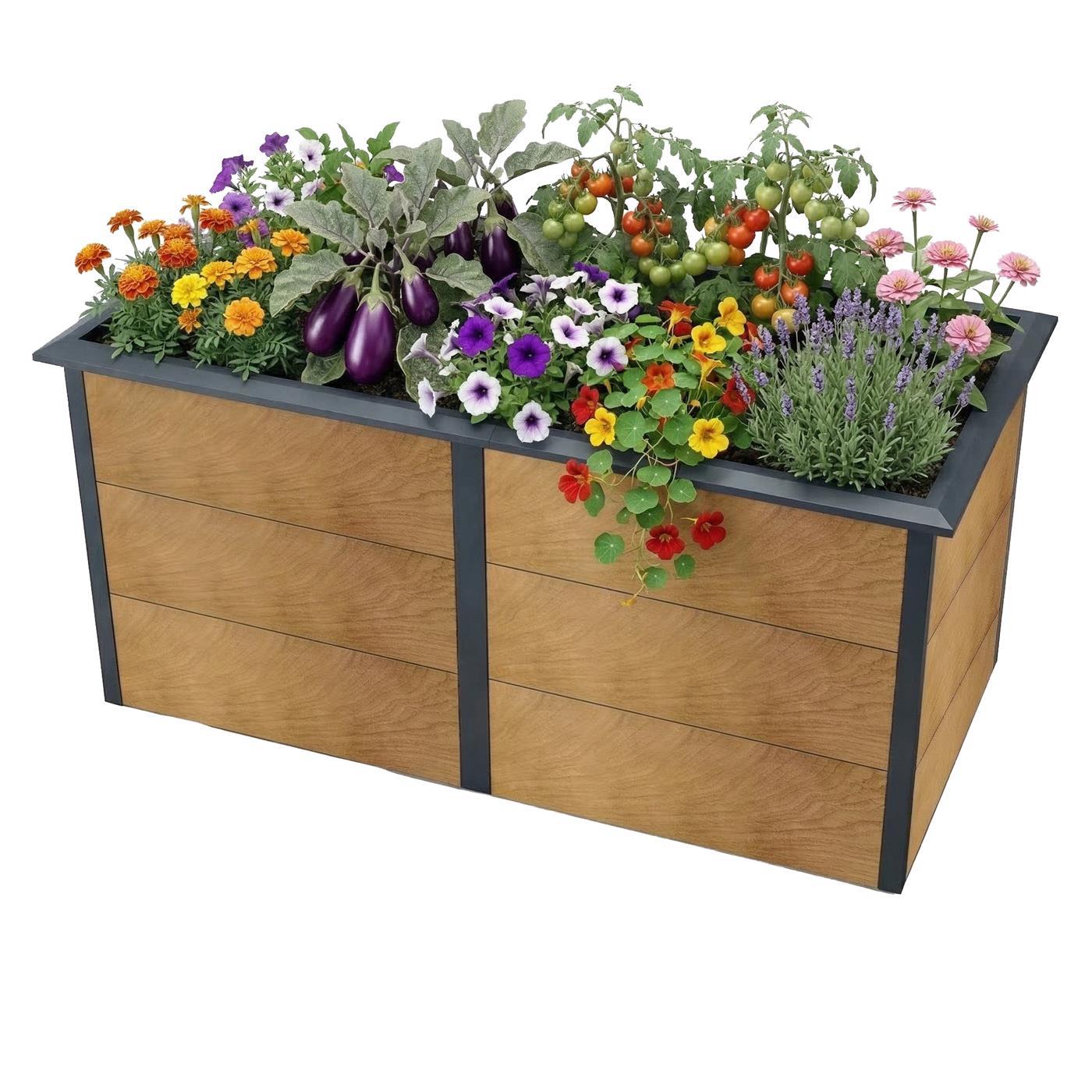 Metzler Hochbeet XL für den Garten | Mit Schneckenschutz | Pulverbeschichtet | 206 x 77 x 106 cm