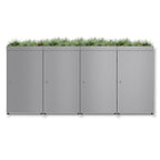 Metzler Mülltonnenbox mit Pflanzdach | 4er | 240l | aus Aluminium | rostfrei & massiv
