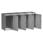 Metzler Mülltonnenbox mit Pflanzdach | 4er | 240l | aus Aluminium | rostfrei & massiv