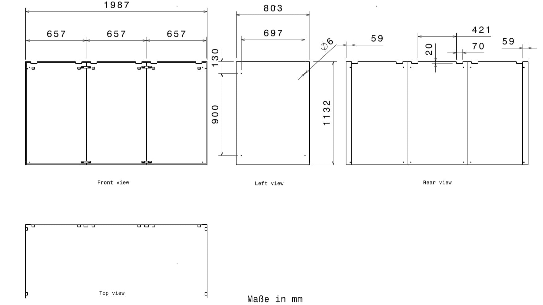 Metzler Rück- und Seitenverkleidung | für Ihre Mülltonnenbox | individuell Gestaltbar