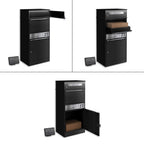 Metzler Paketbox mit Briefkasten | LED | personalisiert mit Gravur | Bispo 2