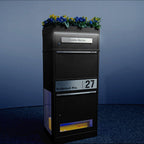 Metzler Paketbox mit Briefkasten | LED | personalisiert mit Gravur | Bispo 2