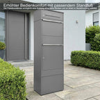 Metzler Paketbox mit Briefkasten | mit Briefeinwurf | für Pakete bis zur Größe M | rostfrei | Bispo