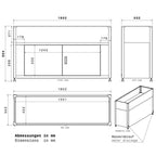 Metzler Hochbeet mit Stauraum | Pulverbeschichtet in Anthrazit RAL 7016 | 160 x 85 x 50 cm