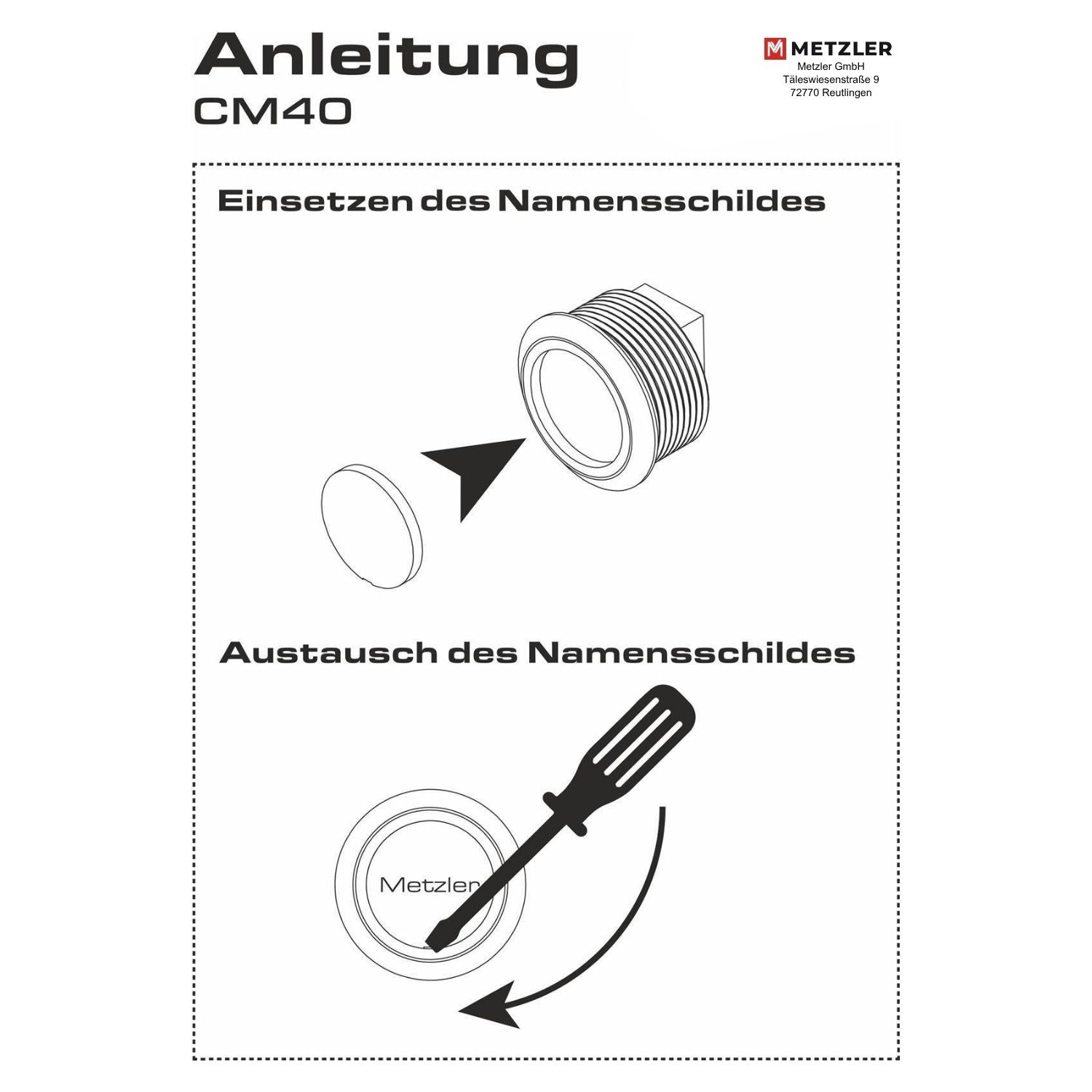 Ersatz Gravurplatte für Artikel 5959