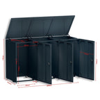 Metzler Mülltonnenbox | 3er | 240l | aus Aluminium | rostfrei & massiv