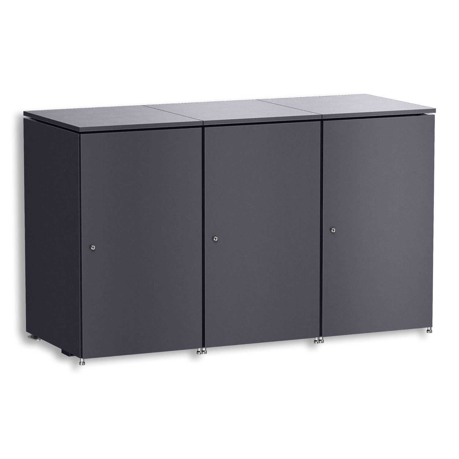 Metzler Mülltonnenbox | 3er | 240l | aus Aluminium | rostfrei & massiv