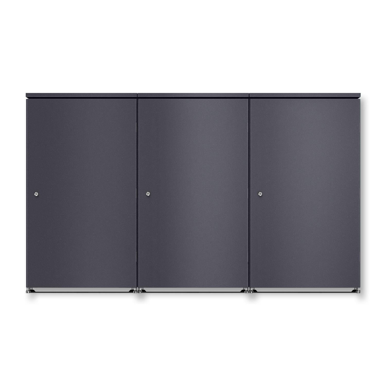 Metzler Mülltonnenbox | 3er | 240l | aus Aluminium | rostfrei & massiv