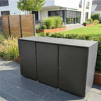 Metzler Mülltonnenbox | 3er | 240l | aus Aluminium | rostfrei & massiv