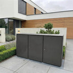 Metzler Mülltonnenbox | 3er | 240l | aus Aluminium | rostfrei & massiv