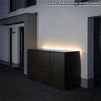 Metzler Mülltonnenbox | 4er | 240l | aus Aluminium | rostfrei & massiv