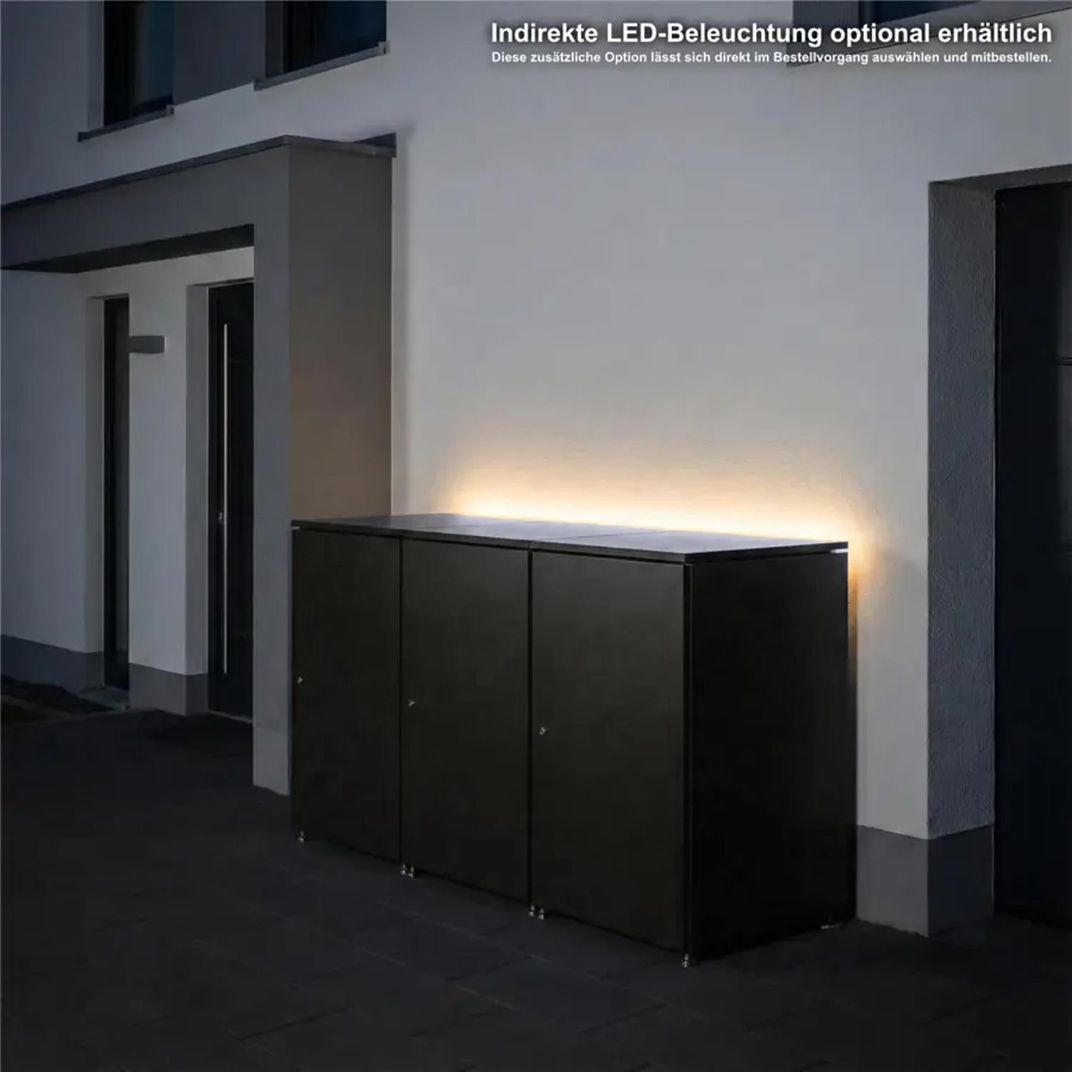 Metzler Mülltonnenbox | 4er | 240l | aus Aluminium | rostfrei & massiv
