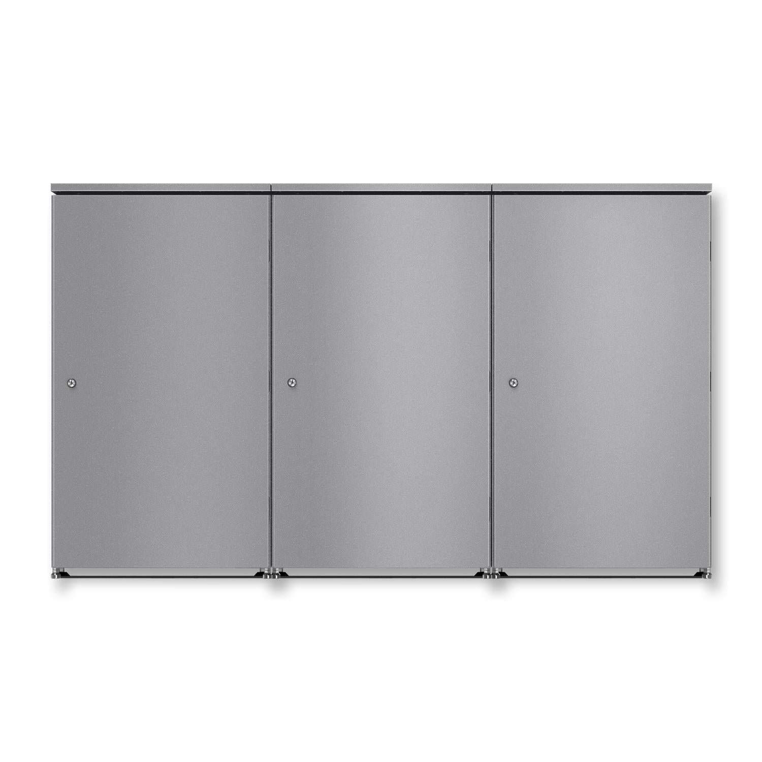 Metzler Mülltonnenbox | 3er | 240l | aus Aluminium | rostfrei & massiv