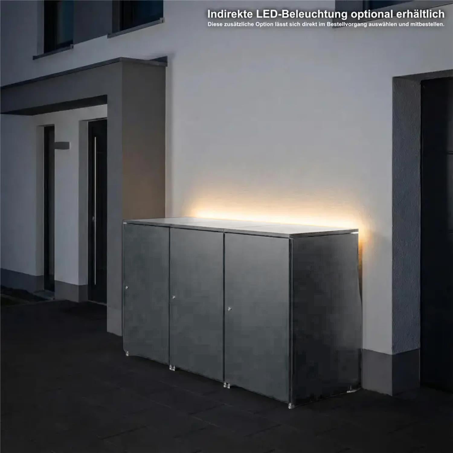 Metzler Mülltonnenbox | 2er | 240l | aus Aluminium | rostfrei & massiv