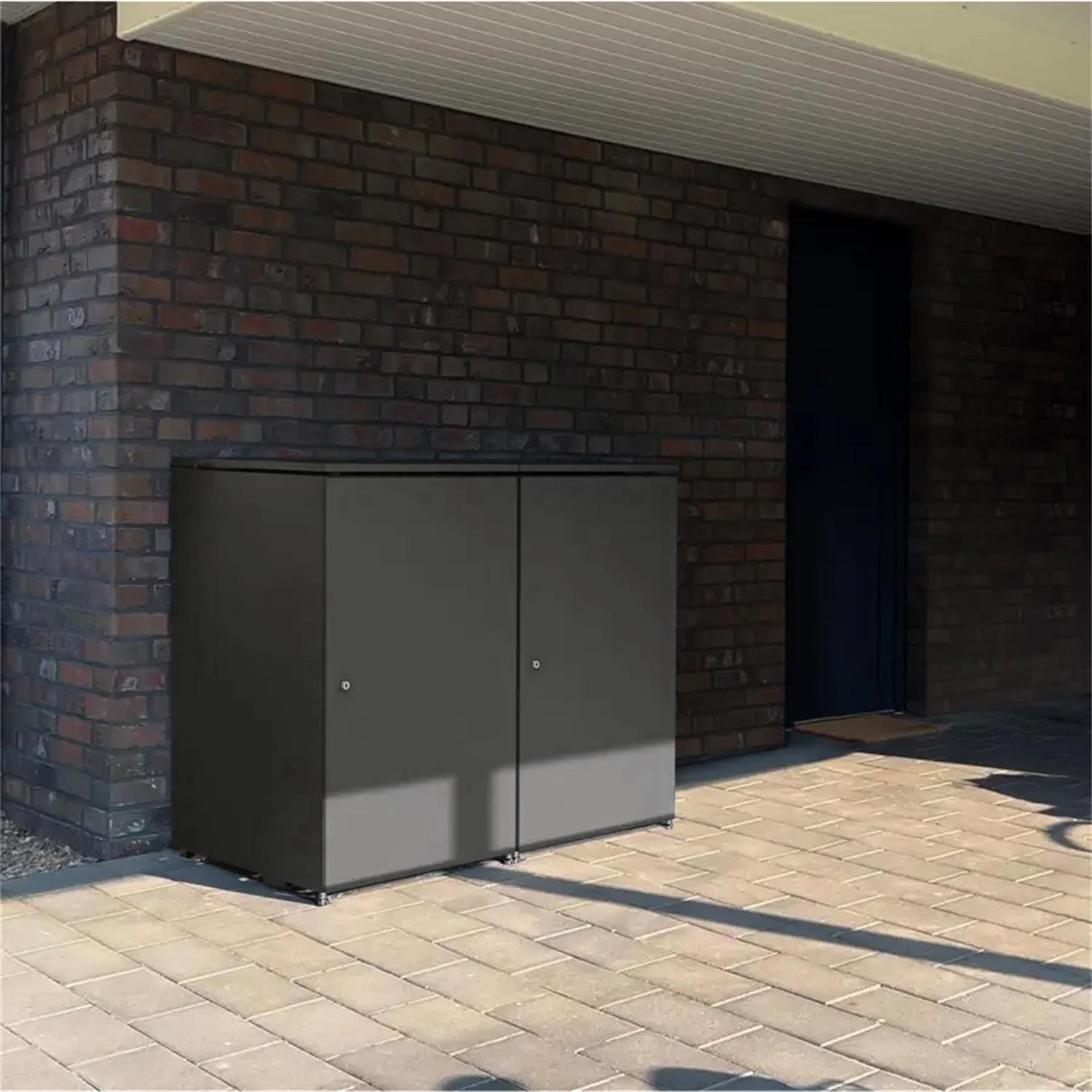 Metzler Mülltonnenbox | 2er | 240l | aus Aluminium | rostfrei & massiv