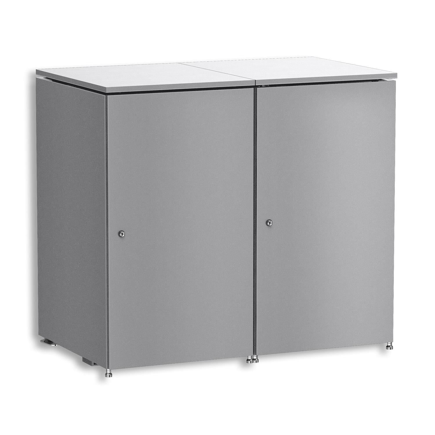 Metzler Mülltonnenbox | 2er | 240l | aus Aluminium | rostfrei & massiv