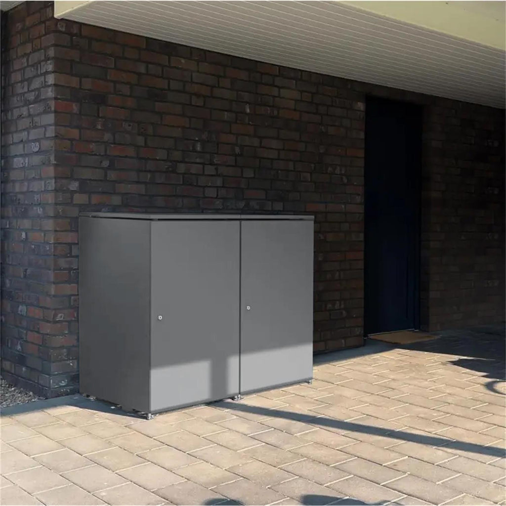 Metzler Mülltonnenbox | 2er | 240l | aus Aluminium | rostfrei & massiv