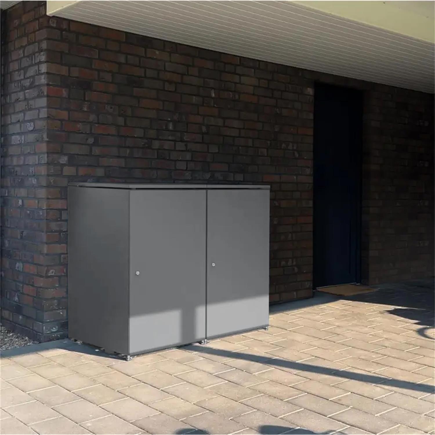 Metzler Mülltonnenbox | 2er | 240l | aus Aluminium | rostfrei & massiv