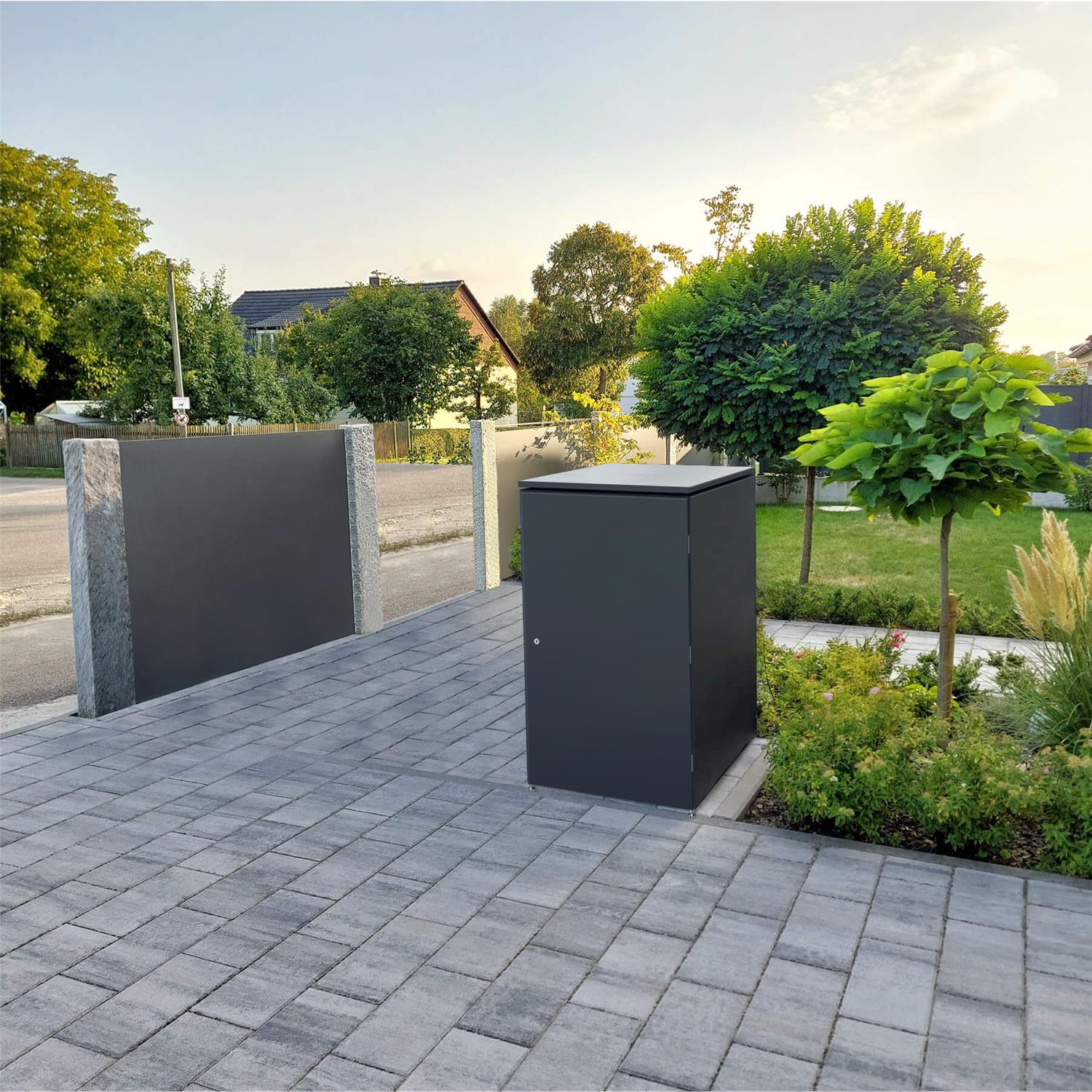Metzler Mülltonnenbox | 1er | 240l | aus Aluminium | rostfrei & massiv