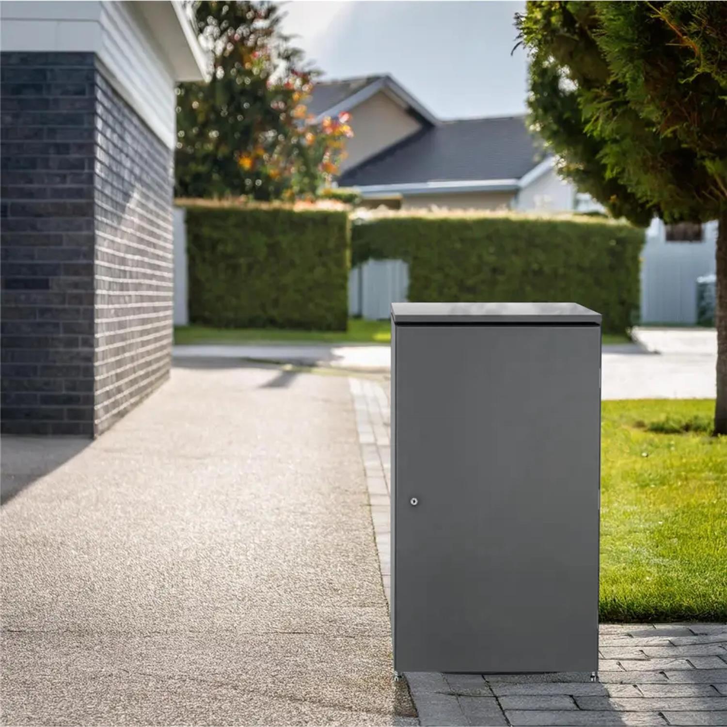 Metzler Mülltonnenbox | 1er | 240l | aus Aluminium | rostfrei & massiv