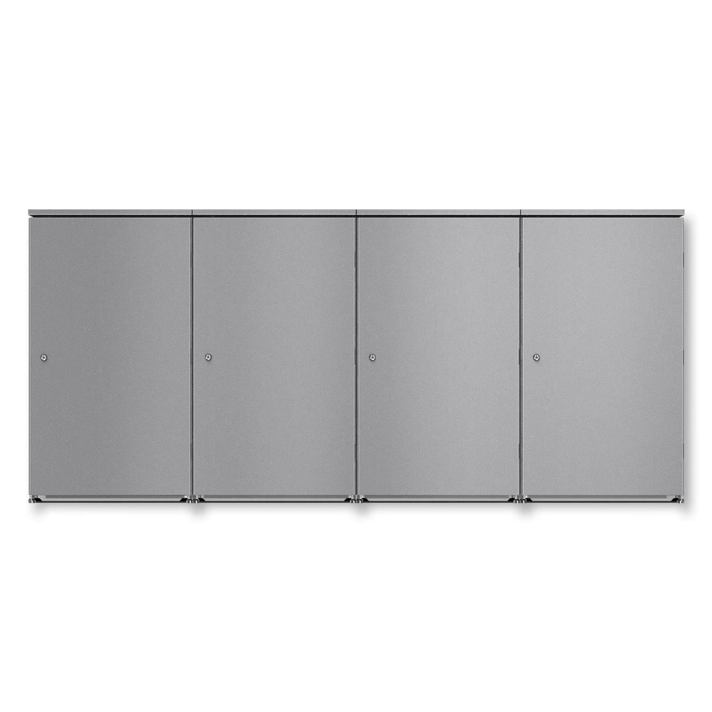 Metzler Mülltonnenbox | 4er | 240l | aus Aluminium | rostfrei & massiv