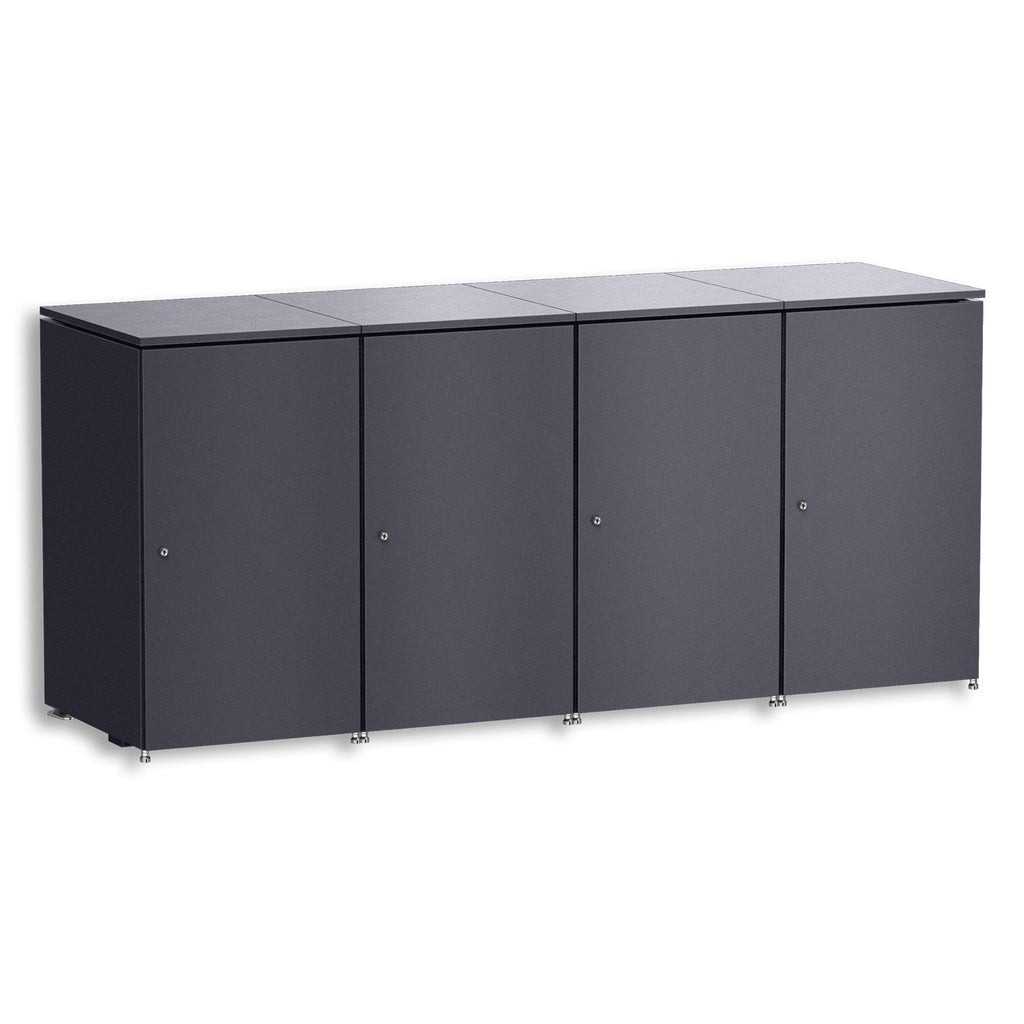 Metzler Mülltonnenbox | 4er | 240l | aus Aluminium | rostfrei & massiv