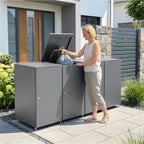 Metzler Mülltonnenbox | 4er | 240l | aus Aluminium | rostfrei & massiv