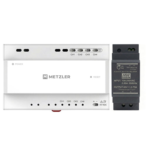 Metzler 2-Draht Video-/Audio Verteiler + Transformator | 4 Anschlüsse | für die XDM10-Serie