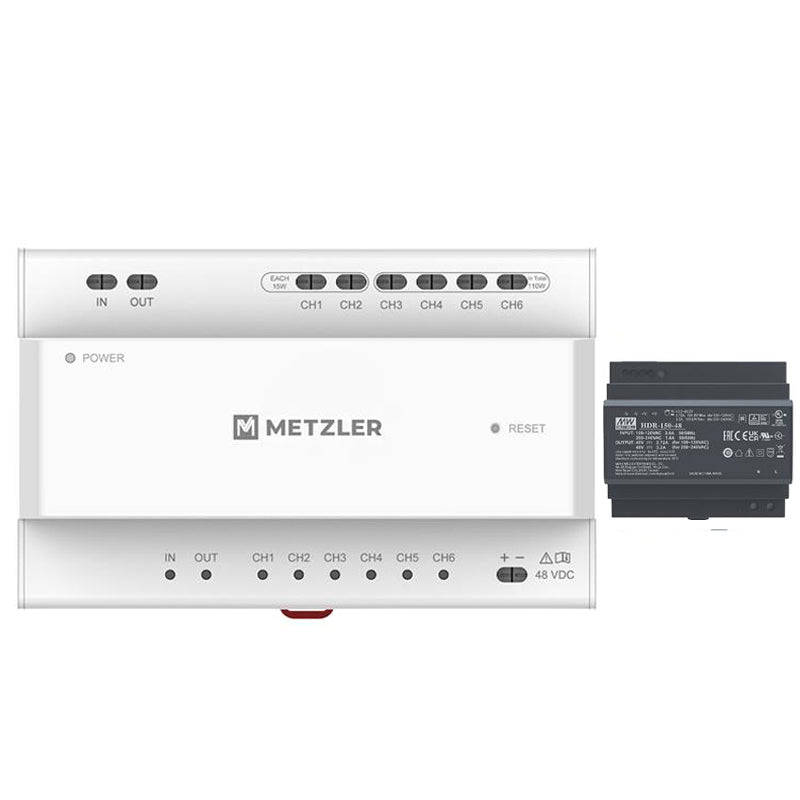 Metzler XDM10 2-Draht-BUS Video-/Audio Verteiler + Transformator | 8 Anschlüsse