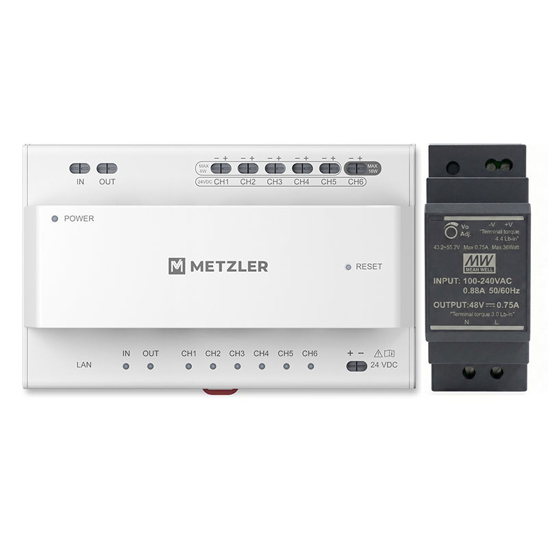 VDM10 2.0 2-Draht Video-/Audio Verteiler + Transformator | 6 Anschlüsse