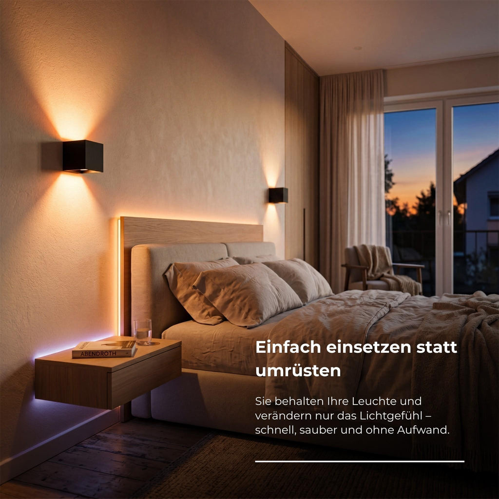 Metzler G9 LED Leuchtmittel RGBW | Dimmbar per Fernbedienung | 2er Set | Farbwechsel