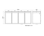 Metzler Mülltonnenbox mit Rauputz | 4er | 240L | aus Stahl | Witterungsbeständig | Weiß
