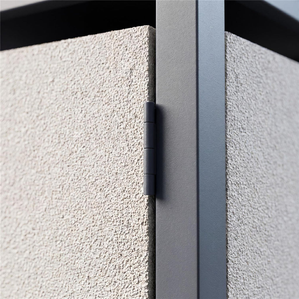 Metzler Mülltonnenbox mit Rauputz| 3er | 240L | aus Stahl | Witterungsbeständig | Beige