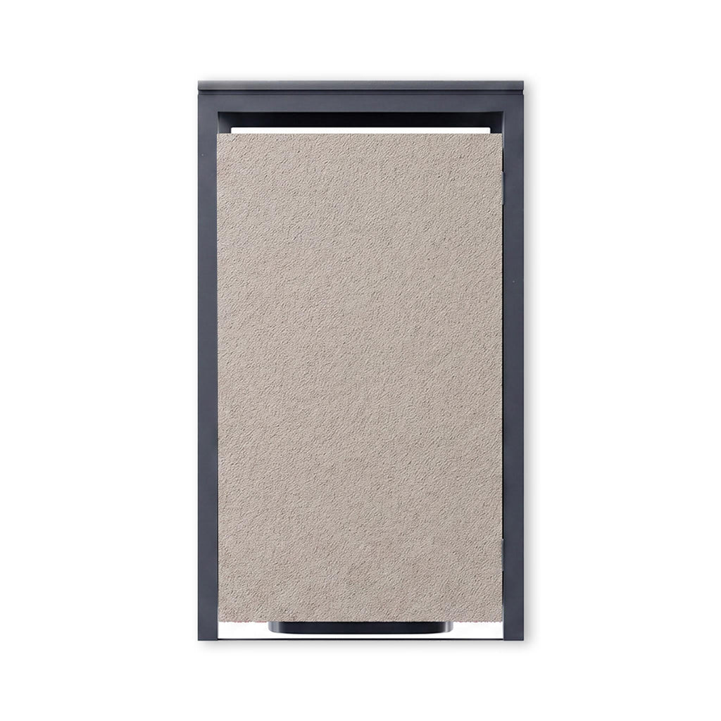 Metzler Mülltonnenbox mit Rauputz | 1er | 240L | aus Stahl | Witterungsbeständig | Beige