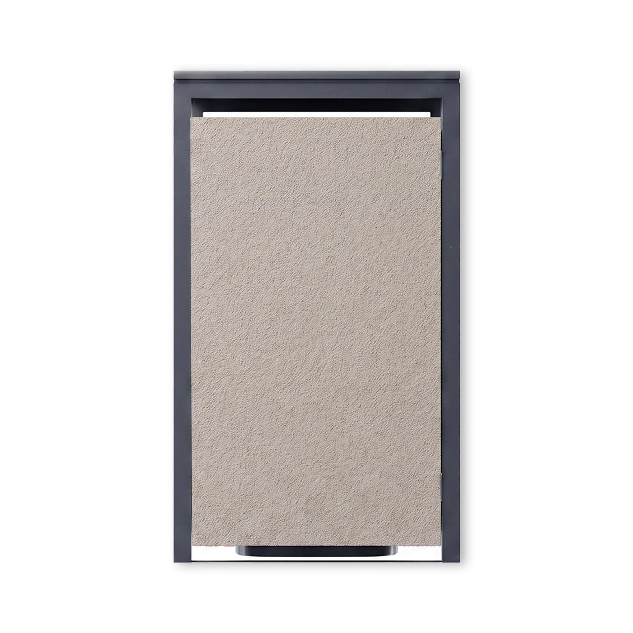 Metzler Mülltonnenbox mit Rauputz | 1er | 240L | aus Stahl | Witterungsbeständig | Beige
