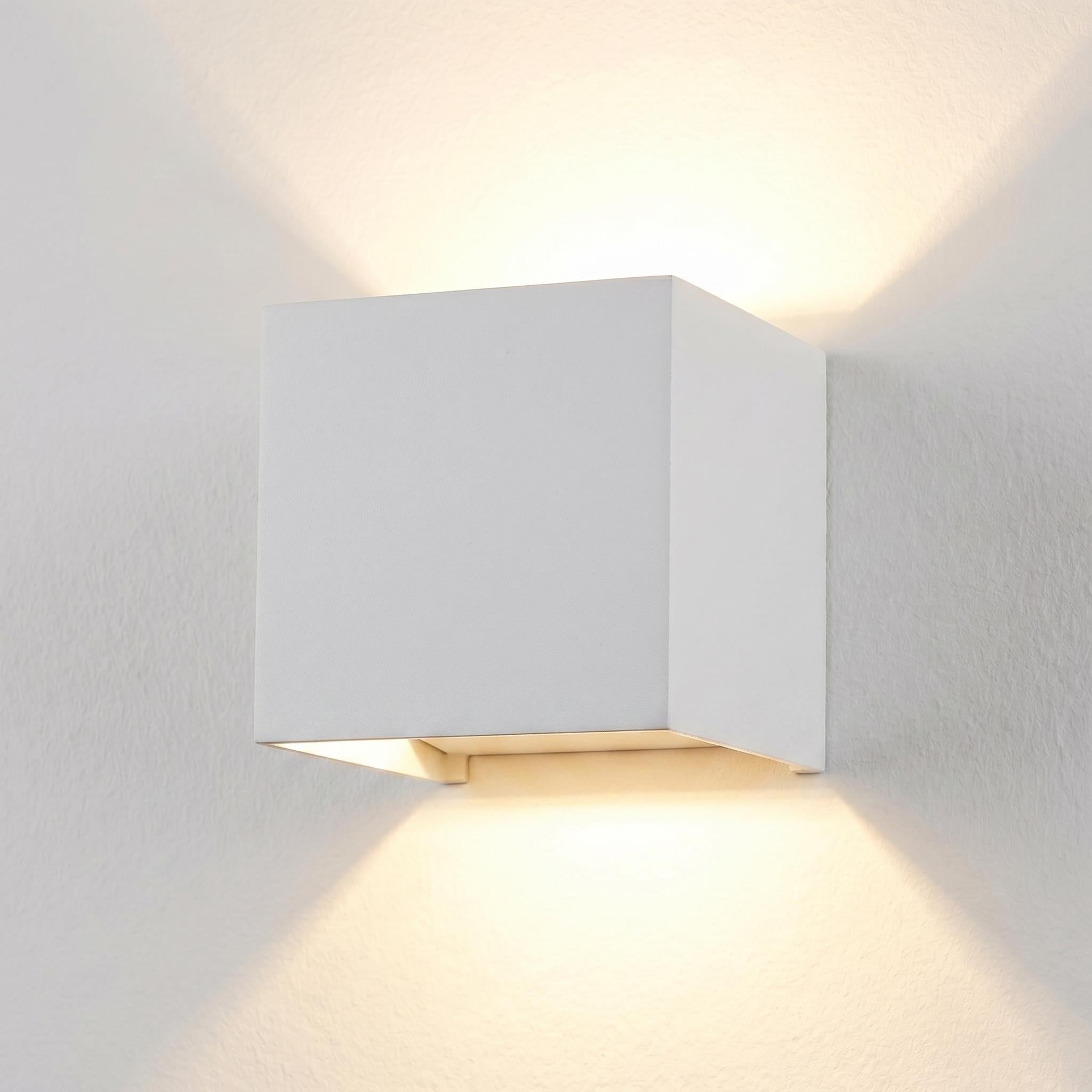 Metzler LED Wandleuchte Up-Down | IP65 | Lichtkegel einstellbar | 9W | warmweiß 3000K | austauschbares G9 Leuchtmittel | Cube