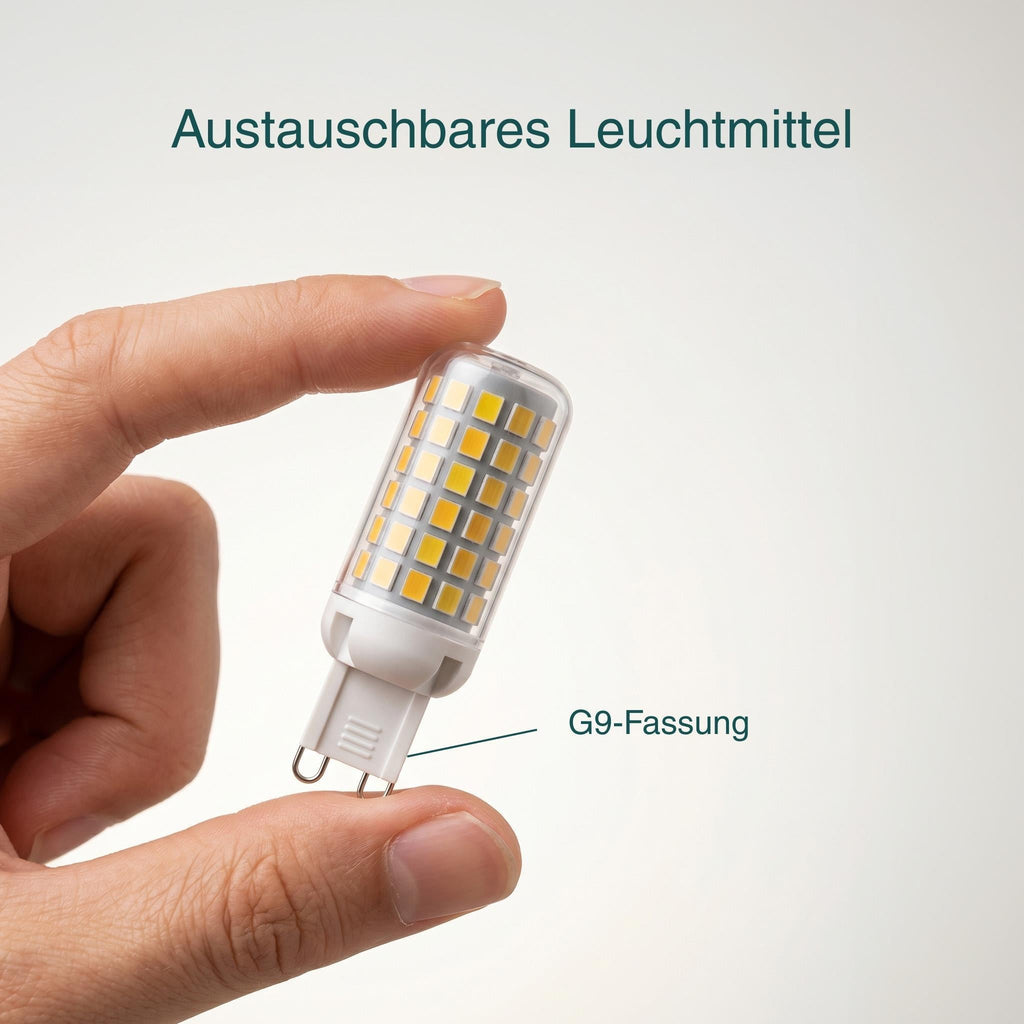 Metzler LED Wandleuchte Up-Down | IP65 | Lichtkegel einstellbar | 9W | warmweiß 3000K | austauschbares G9 Leuchtmittel | Cube