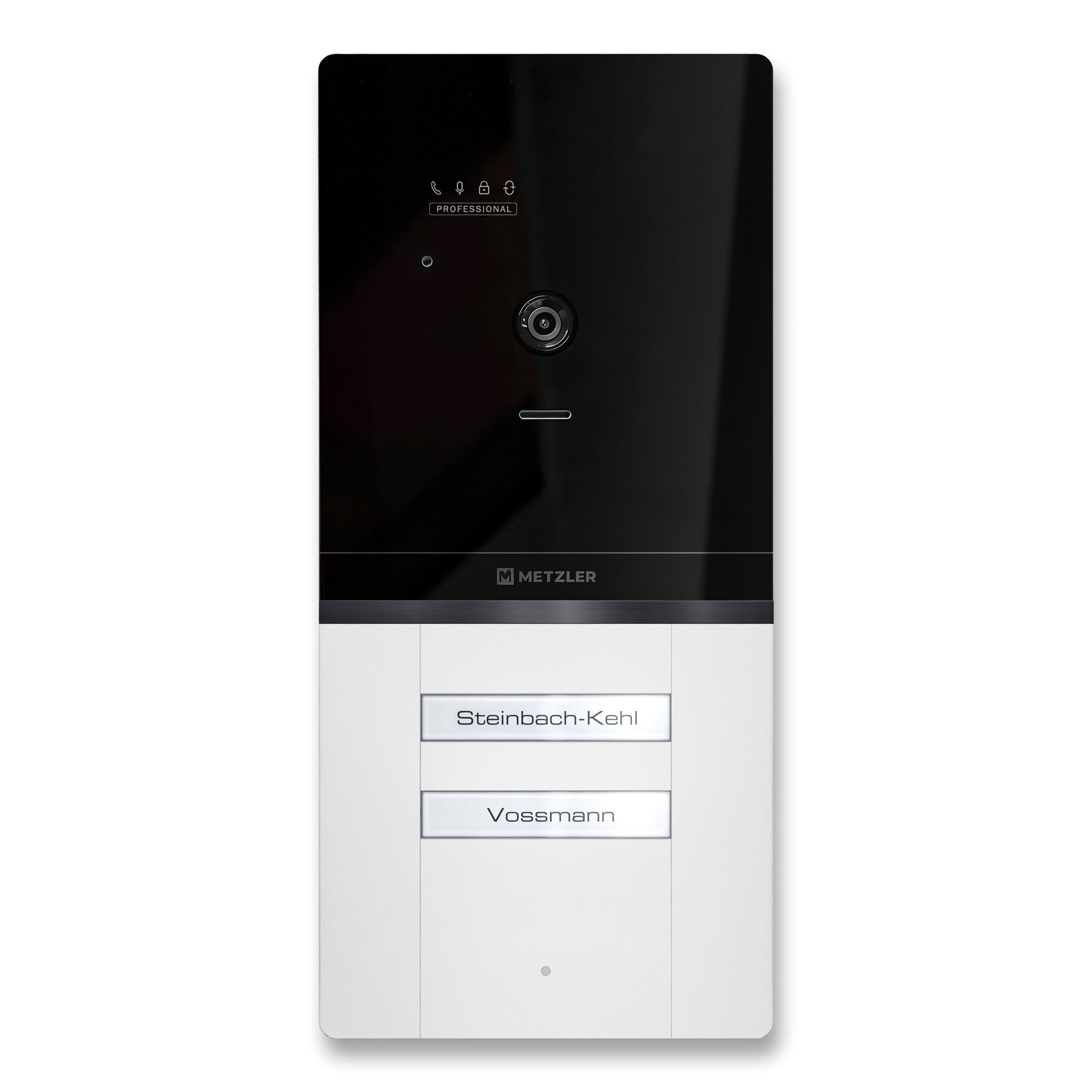 Metzler XDM10 PRO Video-Türsprechanlage mit austauschbarem Namensschild | 2-Draht-BUS | 2 Klingeltaster | Maxior