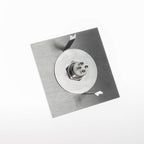 Qudaratische Edelstahl Türklingel RAL 9016 weiß
