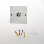Qudaratische Edelstahl Türklingel RAL 9016 weiß