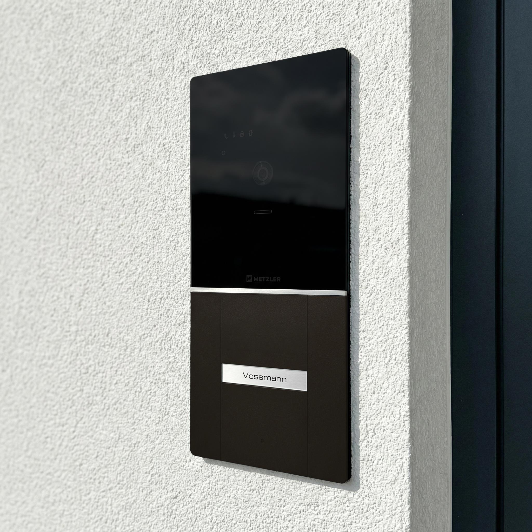 Metzler XDM10 Video-Türsprechanlage mit austauschbarem Namensschild | 2-Draht-BUS | 1 Klingeltaster | Maxior