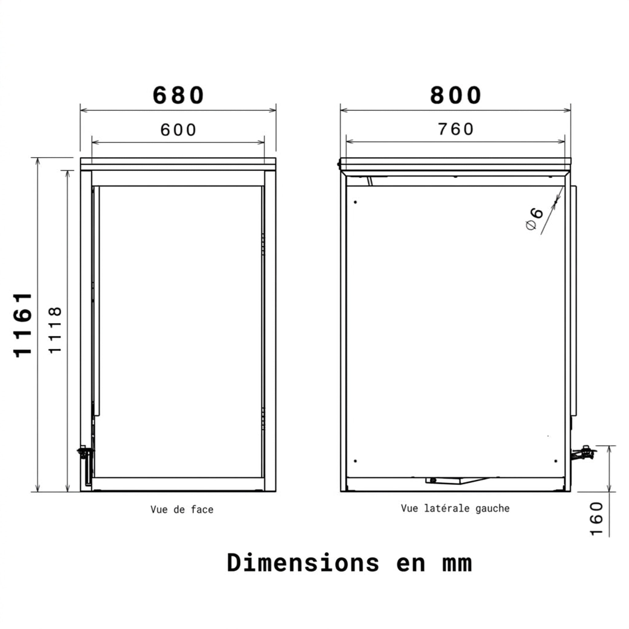 Metzler Mülltonnenbox | Freihändige Bedienung per Fußpedal | 1er | 240l | Stahl pulverbeschichtet | RAL 7016 Anthrazit