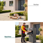Metzler Paketbox mit Briefkasten | Entnahme auf der Rückseite | personalisiert mit Gravur | Zivo 2