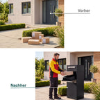 Metzler Paketbox mit Briefkasten | Entnahme auf der Rückseite | personalisiert mit Gravur | Zivo 2