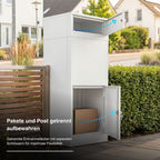Metzler Paketbox mit Briefkasten | Entnahme auf der Rückseite | personalisiert mit Gravur | Zivo 2