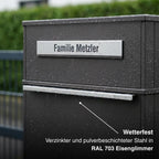 Metzler Paketbox mit Briefkasten | Entnahme auf der Rückseite | personalisiert mit Gravur | Zivo 2