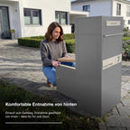 Metzler Paketbox mit Briefkasten | Entnahme auf der Rückseite | personalisiert mit Gravur | Zivo 2