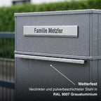 Metzler Paketbox mit Briefkasten | Entnahme auf der Rückseite | personalisiert mit Gravur | Zivo 2