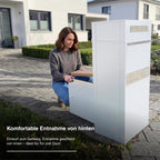 Metzler Paketbox mit Briefkasten | Entnahme auf der Rückseite | personalisiert mit Gravur | Zivo 2